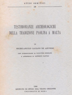 testimonianze archeologiche della tradizione Paolina a Malta