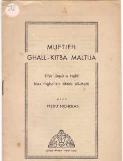 muftik ghall kitba malitja