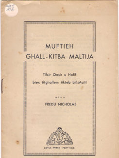 muftik ghall kitba malitja