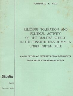 religious toleration and political activity of the Maltese clergy in the constitution of Malta under the british rule.