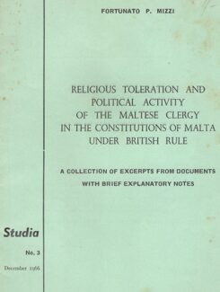 religious toleration and political activity of the Maltese clergy in the constitution of Malta under the british rule.